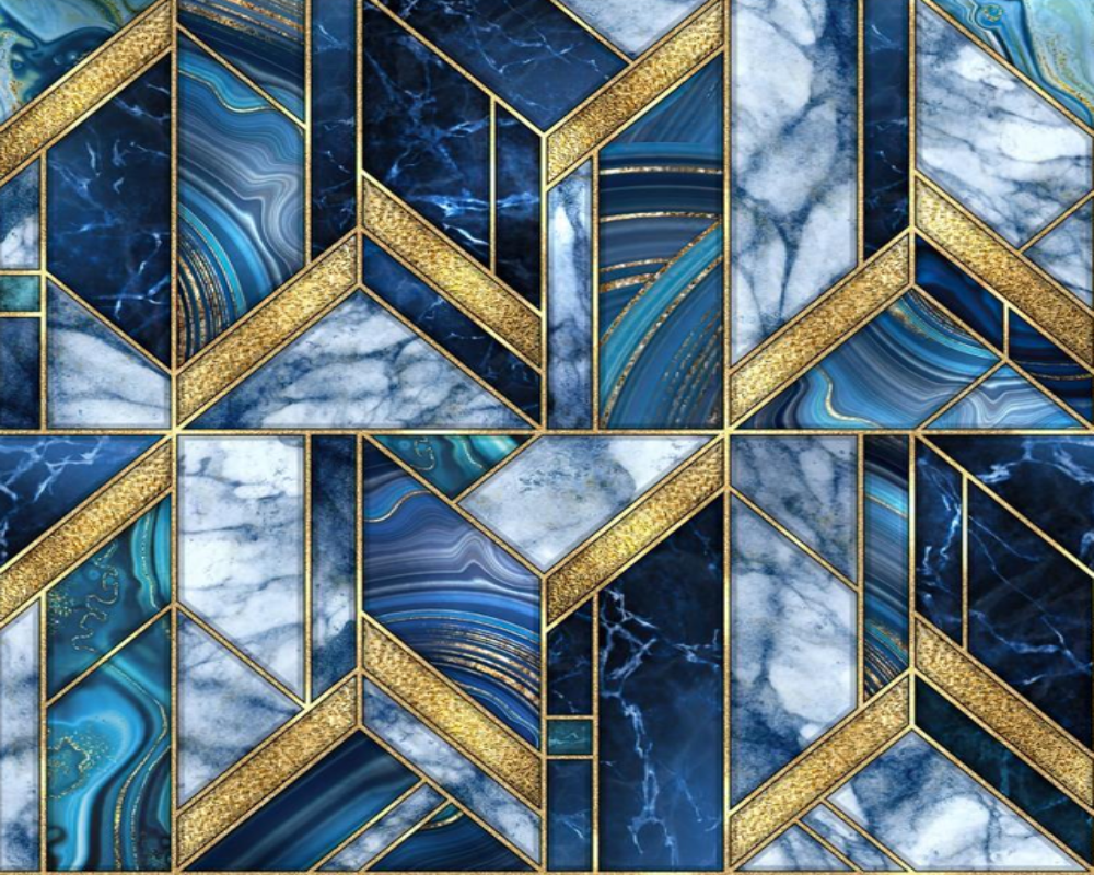 3D Wallpaper Geometric Abstract Marble SKU# WAL0300